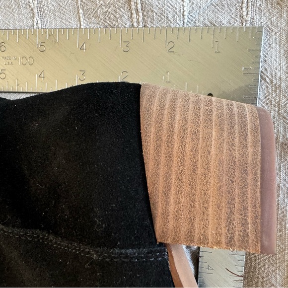 MADEWELL Black Suede Western Boots “The Cassidy Tall Western Boot” NWT - Picture 7 of 16